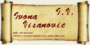 Ivona Višanović vizit kartica